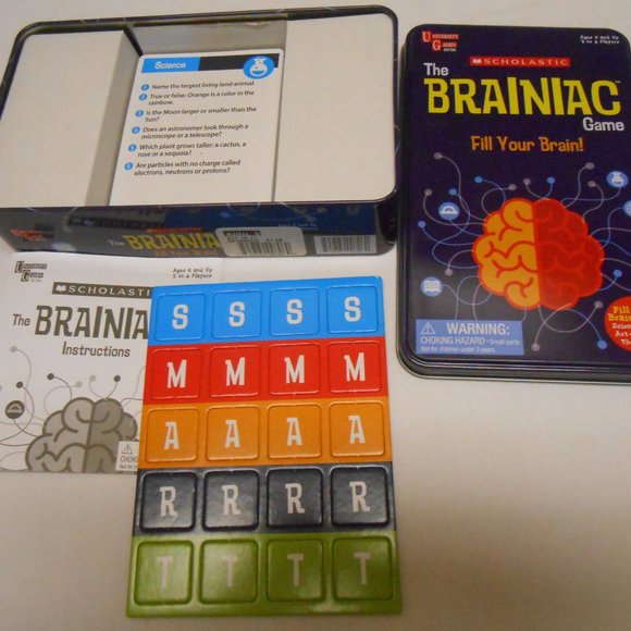 New Scholastic The Brainiac Game Fill your Brain! ages 6+ 🎁  2-4 players - Picture 9 of 11